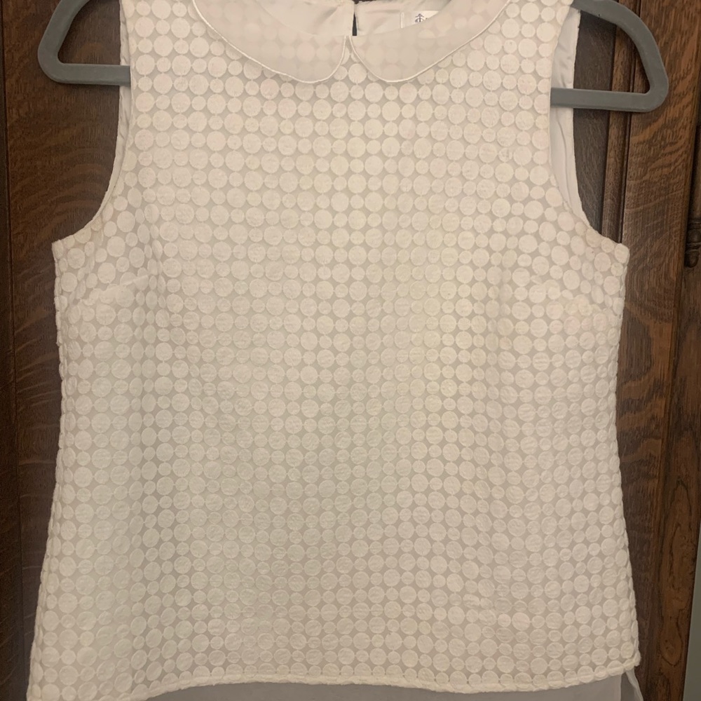 Brooks Brothers classic white top. Perfect condition. goes with suites or jeans.